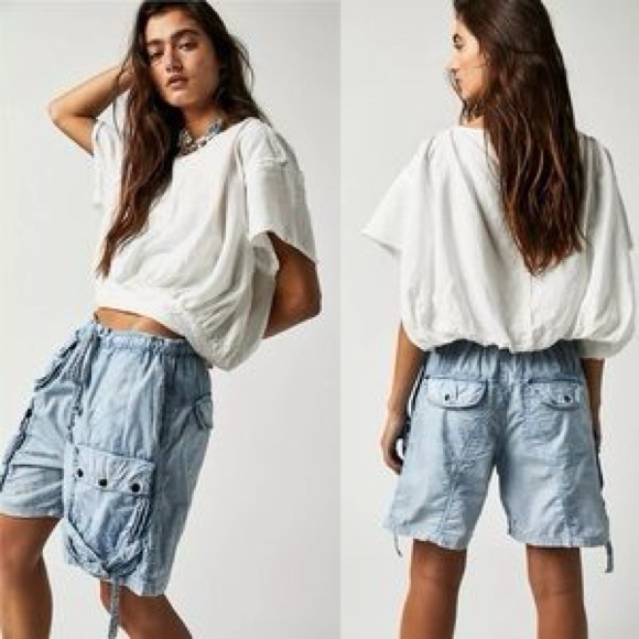 Free People Pants - New FREE PEOPLE Moon Bay Parachute Shorts size S